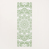 Sage Green Mandala Art Yogamat (Achterkant)