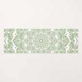 Sage Green Mandala Art Yogamat (Voorkant (horizontaal))