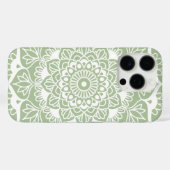 Sage Green Mandala Boho Chic Case-Mate iPhone Case (Achterkant (horizontaal))