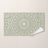 Sage Green Mandala Pattern Bad Handdoek (Handdoek)