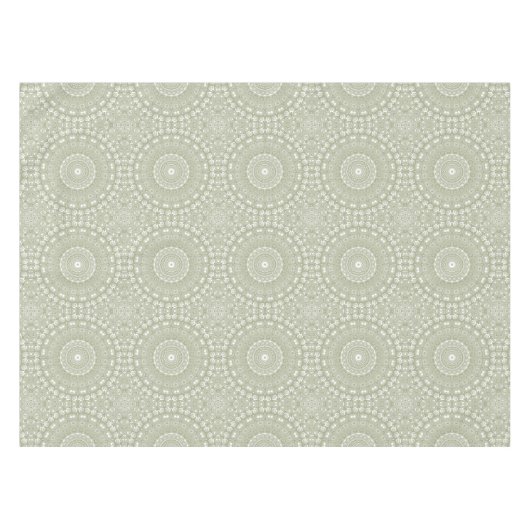 Sage Green Mandala Pattern Tafelkleed (Voorkant (Horizontaal))