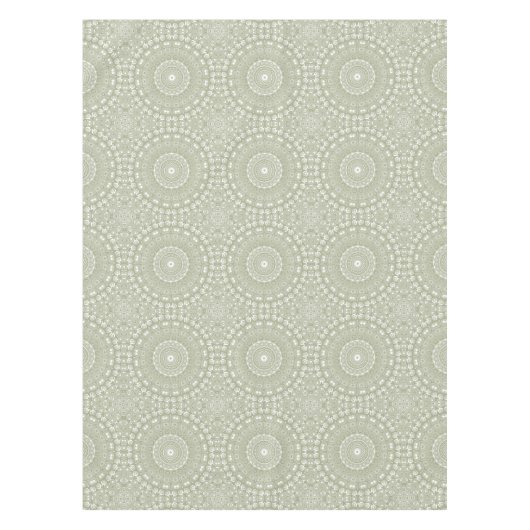 Sage Green Mandala Pattern Tafelkleed (Voorkant)
