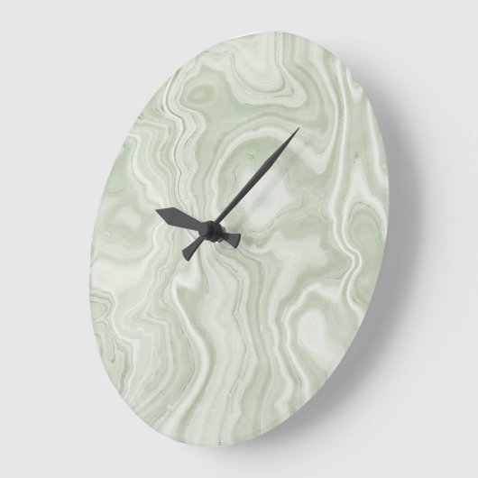 Sage Green Marble Acrylic Wall klok (Hoek)