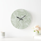 Sage Green Marble Acrylic Wall klok (Huis)