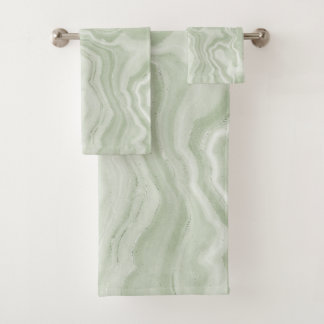 Sage Green Marble Bad Handdoek