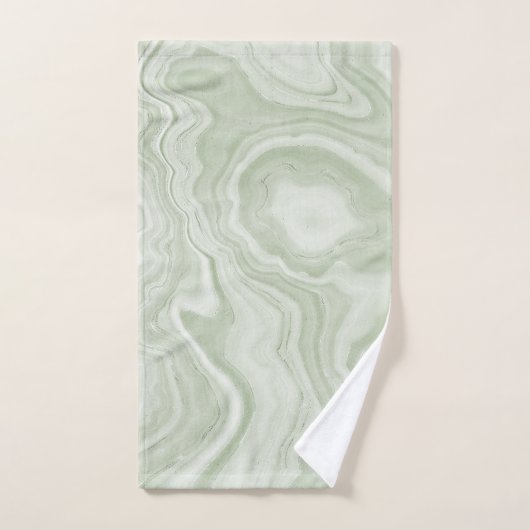 Sage Green Marble Bad Handdoek (Handdoek)