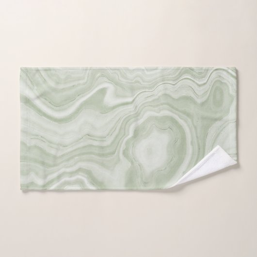Sage Green Marble Bad Handdoek (Handdoek)