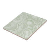 Sage Green Marble Ceramic Tile Tegeltje (Zijkant)