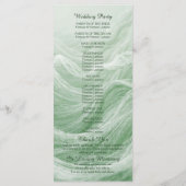 Sage Green Marble & Gold Wedding Program Programmakaart (Achterkant)