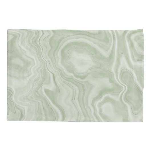 Sage Green Marble Kussensloop (Achterkant)