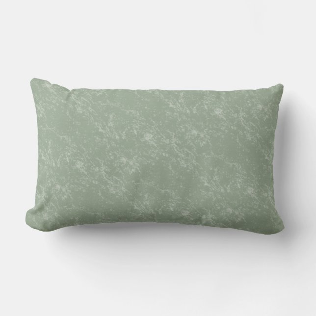 Sage Green Marble Shaded Lumbar Pillow Kussen (Voorkant)