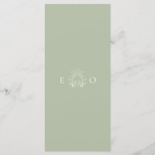 sage green menu (Achterkant)