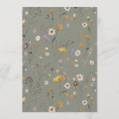 Sage Green Menu met Wilde bloemen (Achterkant)
