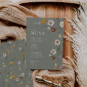 Sage Green Menu met Wilde bloemen