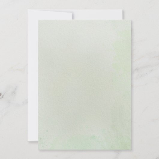 Sage Green met Perzik Rozen Save The Date (Achterkant)