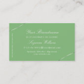 Sage Green met Silver Decor en Sparkle Diamonds Visitekaartje (Achterkant)