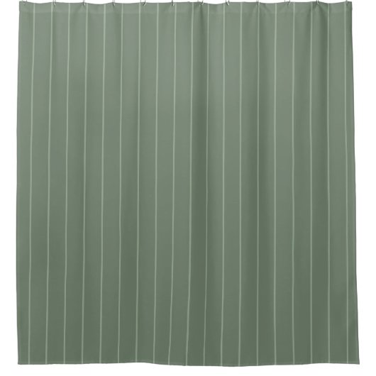 Sage Green met twee toonstrips Shower Curtain Douchegordijn (Voorkant)