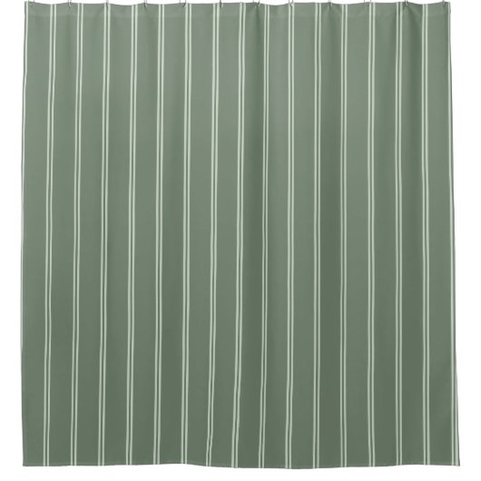 Sage Green met twee toonstrips Shower Curtain Douchegordijn (Voorkant)
