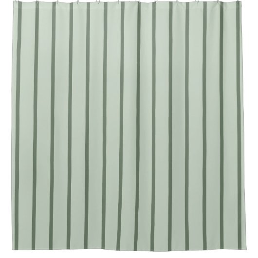Sage Green met twee toonstrips Shower Curtain Douchegordijn (Voorkant)