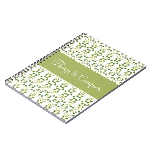 Sage Green met wit Notitieboek (Linkerzijde)