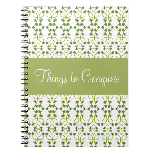 Sage Green met wit Notitieboek (Voorkant)