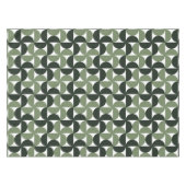 Sage Green Mid Century Modern Patroon Tafelkleed (Voorkant (Horizontaal))