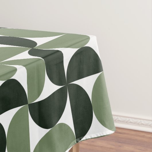 Sage Green Mid Century Modern Patroon Tafelkleed (Voorbeeld)
