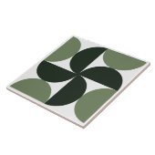 Sage Green Mid Century Modern Patroon Tegeltje (Zijkant)