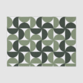 Sage Green Mid Century Modern Patroon Tissuepapier (Voorkant)
