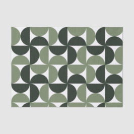 Sage Green Mid Century Modern Patroon Tissuepapier