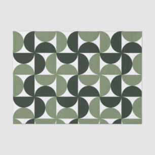 Sage Green Mid Century Modern Patroon Tissuepapier