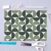 Sage Green Mid Century Modern Patroon Tissuepapier (Craft)