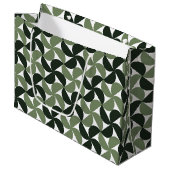 Sage Green Mid Century Modern Pattern Groot Cadeauzakje (Voorkant Gekanteld)