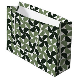 Sage Green Mid Century Modern Pattern Groot Cadeauzakje