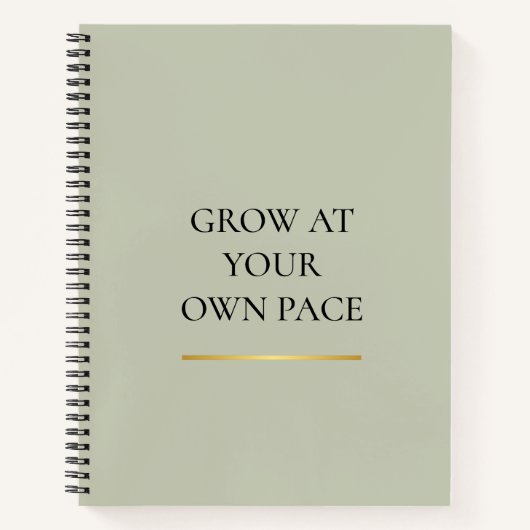 Sage Green Mindful Productivity Notitieboek (Voorkant)