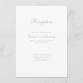 Sage Green Minimal Elegant Wedding Enclosure Kaart (Voorkant)