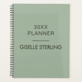 Sage Green Minimal Professional Modern Business Planner (Voorkant)