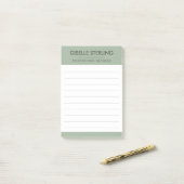 Sage Green Minimal Professional Modern Business Post-it® Notes (Op bureau)