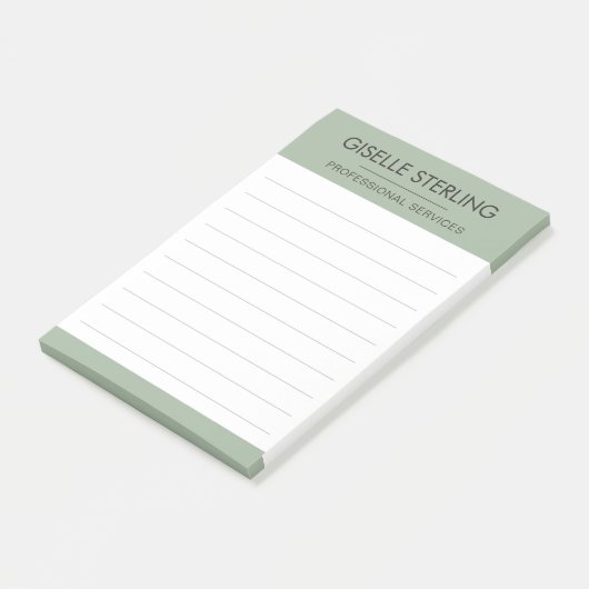 Sage Green Minimal Professional Modern Business Post-it® Notes (Schuin)