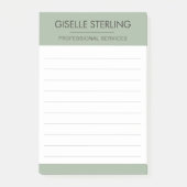 Sage Green Minimal Professional Modern Business Post-it® Notes (Voorkant)