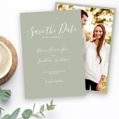 Sage Green Minimal Wedding Save the Date