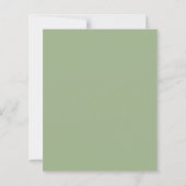 Sage Green Minimalist 30th Birthday Invitation (Achterkant)