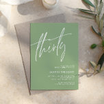 Sage Green Minimalist 30th Birthday Invitation Kaart<br><div class="desc">*** Voer in de zoekopdracht voor winkels H012 in om alle overeenkomende objecten *** te vinden of bezoek ons Sage Green Minimalist Collectie. *** Dit ontwerp van hoge kwaliteit is eenvoudig aan te passen aan uw trouwkleuren, -stijlen en -thema. Voor verdere aanpassing, te klikken gelieve de "Edit gebruikend het Hulpmiddel...</div>