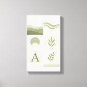 Sage Green Minimalist Abstract Wall Art Canvas Afdruk (Voorkant)