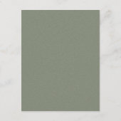 Sage Green Minimalist Arch Botanical Wedding Informatiekaartje (Achterkant)