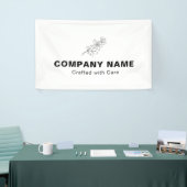 Sage Green Minimalist Botanical Business Banner (Beurs)