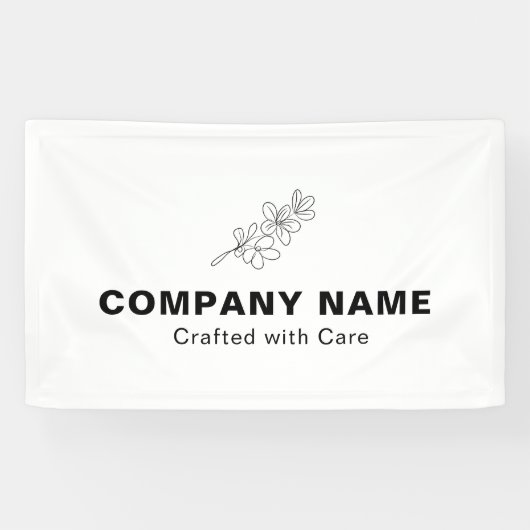 Sage Green Minimalist Botanical Business Banner (Horizontaal)