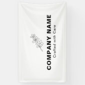 Sage Green Minimalist Botanical Business Banner (Verticaal)