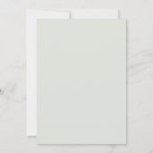 Sage Green Minimalist Bridal Luncheon Uitnodiging (Achterkant)