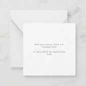 Sage Green Minimalist Budget Wedding Dank u Notitiekaartje (Achterkant)